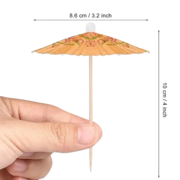 Sombrillas Para Coctel/ Hawái Fiesta Decoración x100pz - Imagen 2
