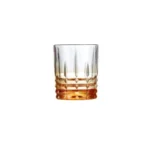 Set X 6 Vaso Bajo Labrado Naranja 315Ml