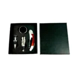 Set Abridores De Vino (4 Pza) Hecho A Mano Caja Cuadrada Bdu8469