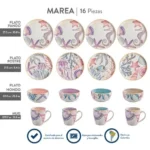 Juego de Vajillas Corona x16 piezas Marea Oceano - Imagen 5