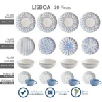 Juego de Vajillas Corona x20 piezas Lisboa Oceano - Imagen 5