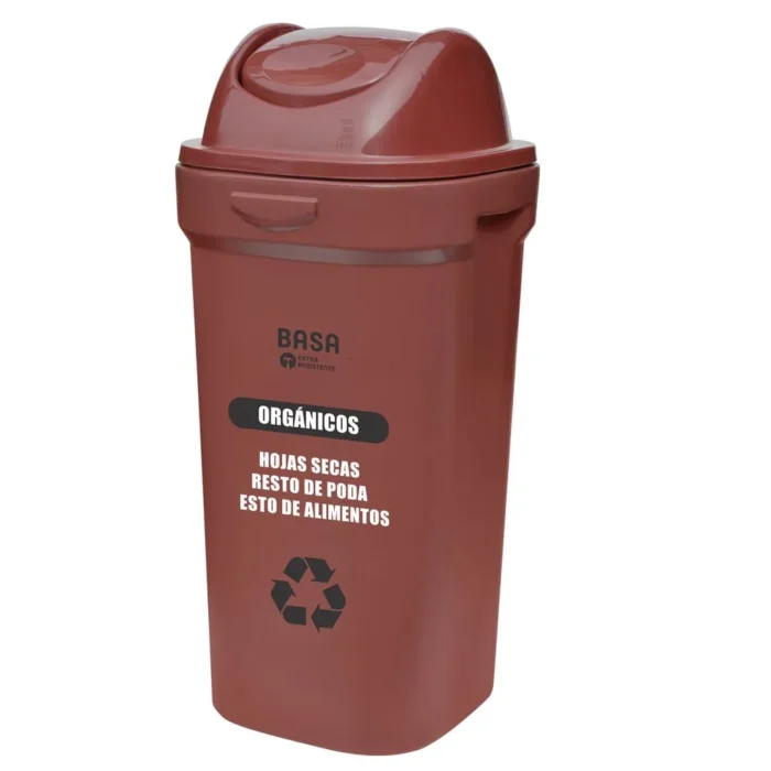 70151211-1 (1) Papelera Bodeguita Marron (Organicos) C/T Vaiven 50 Lt Ecobasa (7940) - Imagen 1