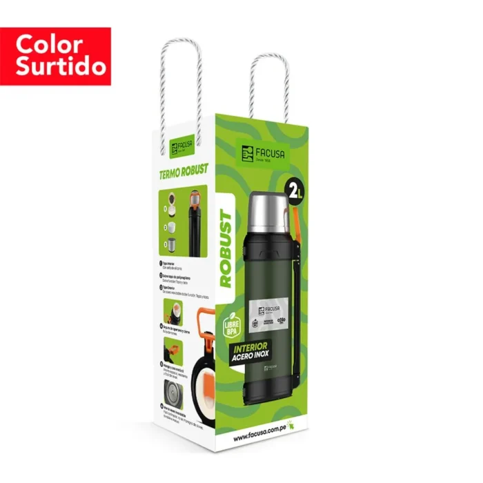 70161963-3 Termo Robust 2.0 Lt c/Asa (Color Surtido) - Facusa - Imagen 3