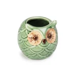 Vaso de cerámica Tiki Búho Verde 660 ml