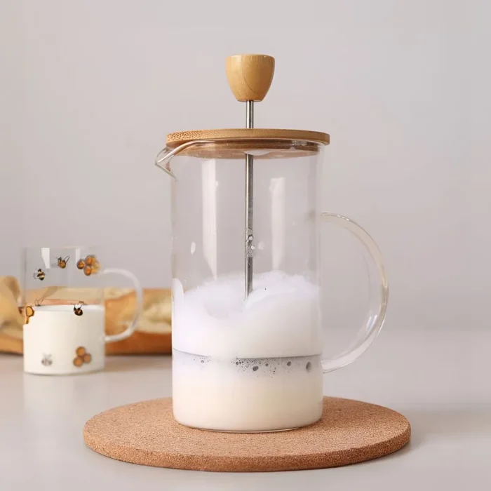 Cafetera Francesa D/Vidrio Borosilicato C/Tapa de Madera 1 L - Imagen 2