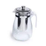 Tetera de vidrio borosilicato con filtro y tapa de metal 900 ml