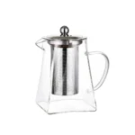 Tetera de vidrio borosilicato base cuadrada con filtro 550 ml