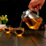 Tetera de vidrio borosilicato base cuadrada con filtro 550 ml - Imagen 2