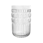 Set de vasos labrados Griego Transparente 390 ml x6 piezas