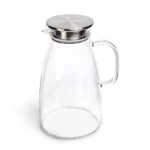 Jarra de vidrio borosilicato con tapa de acero 1.7 Lt.