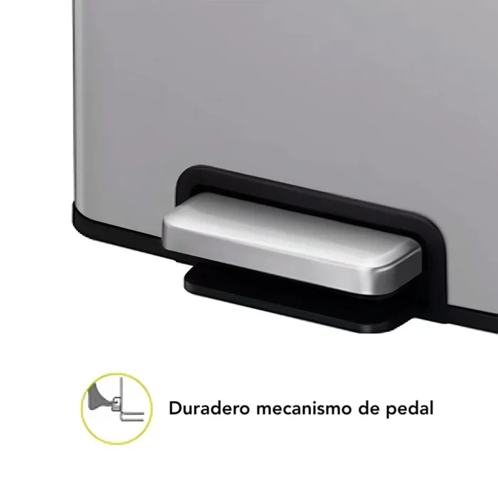 Papelera con pedal de Acero Inoxidable 8L (24.7x34 cm) - Imagen 4