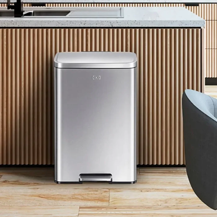 Papelera con pedal de Acero Inoxidable 50L (42.5x64.6 cm) - Imagen 2