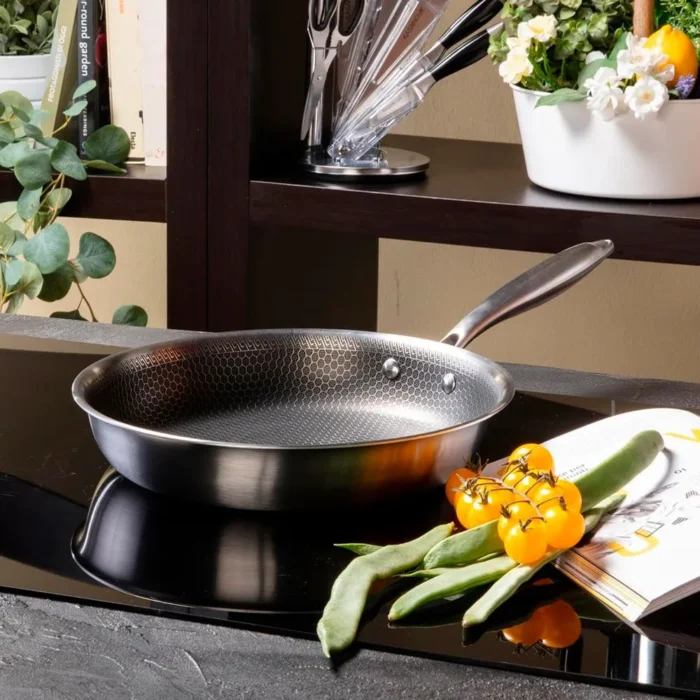 Sartén de Acero Inoxidable con fondo Antiadherente 24 cm - Imagen 2