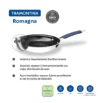 Sartén de Acero Inoxidable y Aluminio con Cerámica Romagna Negro 25 cm - Imagen 4