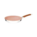 Sartén de Acero Inoxidable y Aluminio con Cerámica Romagna Marfil 20 cm