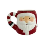 Taza Navideña de Loza diseño Santa 380 ml