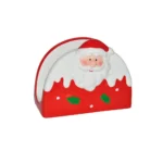 Servilletero Navideño de Loza diseño Santa