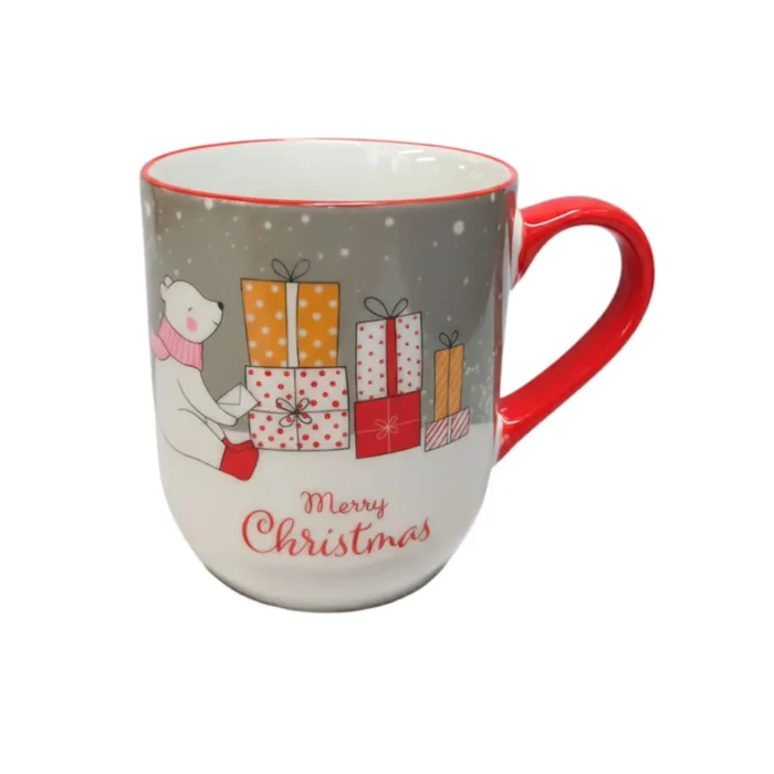 45271013-1 Taza de Loza Navideño con diseño de oso y estuche 16 oz - Imagen 1