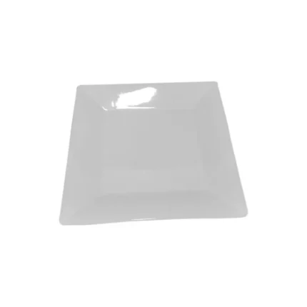 Plato Tendido Loza 7.5" Cuad.Blco