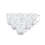 Set de Tazas de vidrio Llamas 100 ml x6 piezas