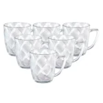 Set de Tazas de vidrio Llamas 260 ml x6 piezas