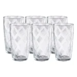 Set de Vasos largos de vidrio Llamas 420 ml x6 piezas