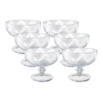 Set de Copas para helado de vidrio Llamas 340 ml x6 piezas
