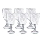 Set de Copas para vino de vidrio Llamas 340 ml x6 piezas