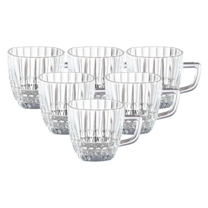 90294049-1 Set de Tazas de vidrio Rayas 265 ml x6 piezas - Imagen 1