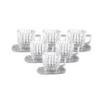 Set de Tazas con platos de vidrio Rayas 90 ml x6 piezas