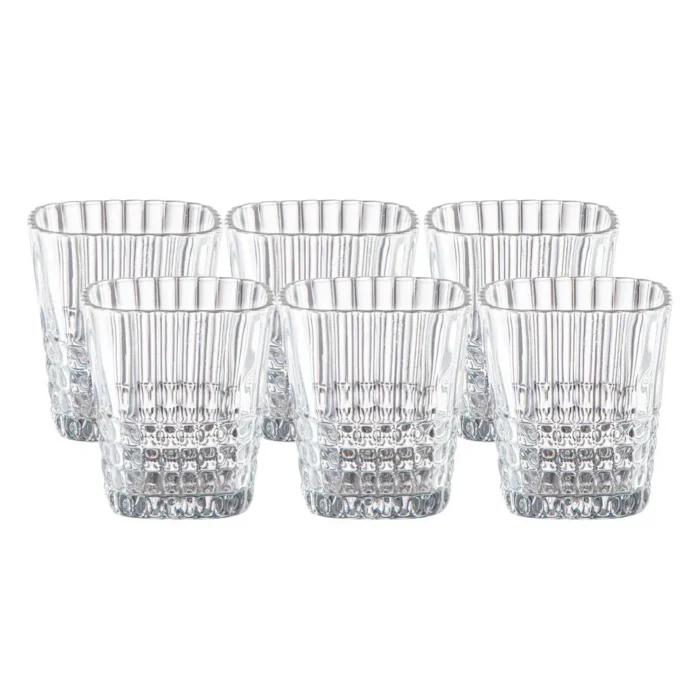 90294051-1 Set de Vasos cortos de vidrio Rayas 305 ml x6 piezas - Imagen 1