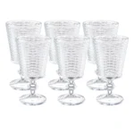 Set de Copas de vidrio Cappuccino Trensa 350 ml x6 piezas