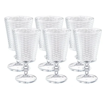 Set de Copas de vidrio Cappuccino Trensa 350 ml x6 piezas