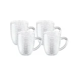 Set de Vasos de vidrio Trensa 350 ml x6 piezas