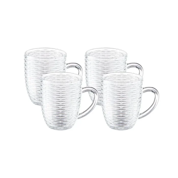 90294123-1 Set de Vasos de vidrio Trensa 350 ml x6 piezas - Imagen 1
