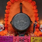 Sartén de Hierro Fundido Esmaltado Día de Muertos Calaca 30 cm - Imagen 2