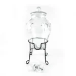 Dispensador Ovalado de Vidrio con Tapa y Rack 6 L