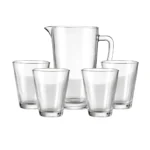 Set de Jarra y Vasos de Vidrio Vitro 5 piezas