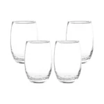 Set de Vasos de Vidrio Liso Mikonos 458 ml | 15.5 oz 4 piezas