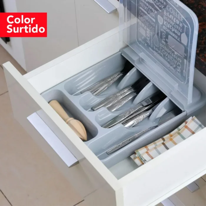 Organizador de Cubiertos de Plástico Fast Cover (Color Surtido) - Imagen 2