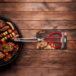 Pinza Tijera de Acero con Mango de Silicona 10" - Imagen 2