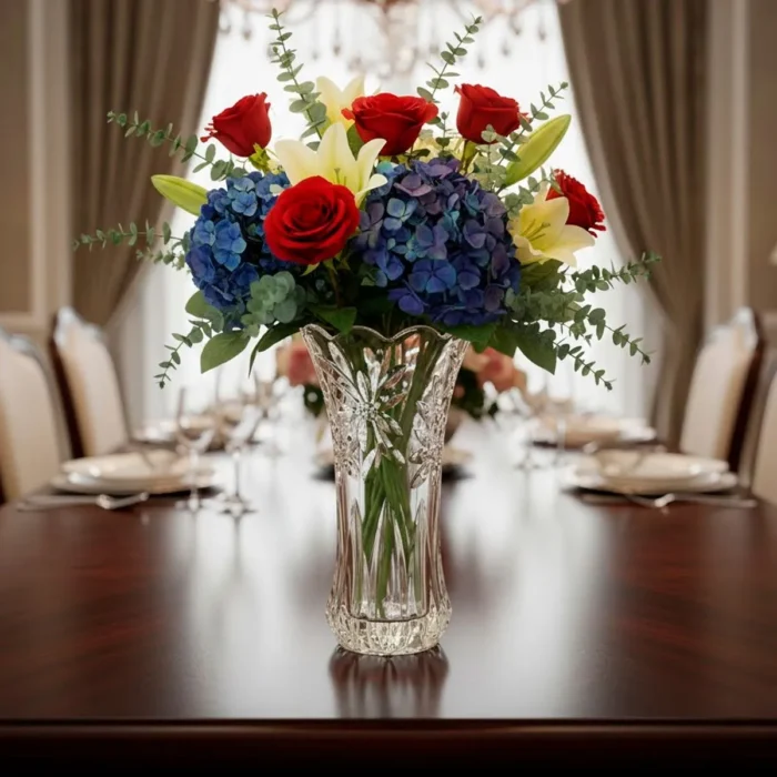 Florero de Vidrio Labrado 20 cm - Imagen 2