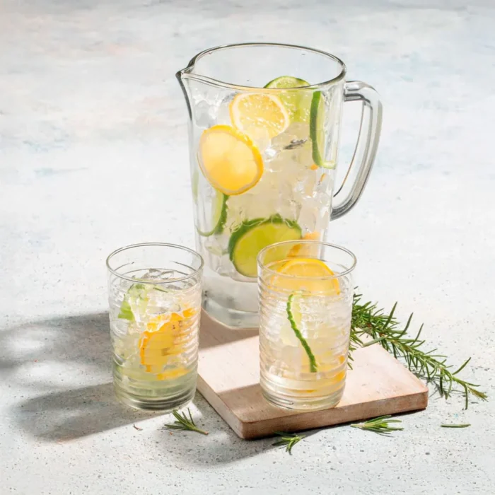 Set de Jarra y Vasos de Vidrio Rayas 5 piezas - Imagen 2