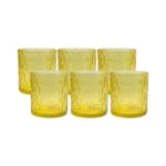 Set de Vasos Bajos de Vidrio Copo Amarillo 330 ml | 11 oz 6 Piezas