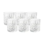 Set de Vasos Bajos de Vidrio Labrado Royale 333 ml | 11.3 oz 6 Piezas