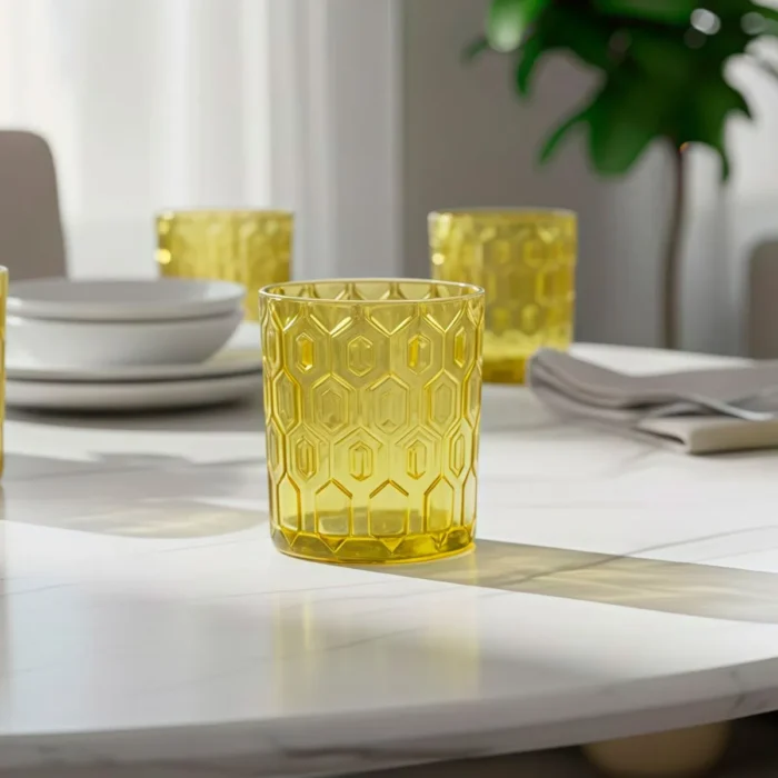 Set de Vasos Bajos de Vidrio Copo Amarillo 330 ml | 11 oz 6 Piezas - Imagen 3