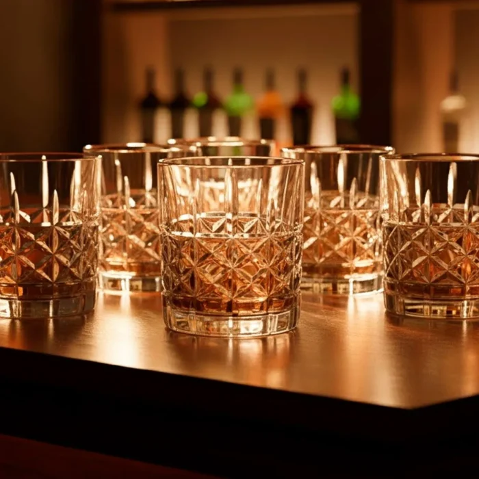 Set de Vasos Bajos de Vidrio Labrado Royale 333 ml | 11.3 oz 6 Piezas - Imagen 2