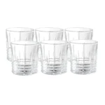 Set de Vasos Bajos Labrados de Vidrio Roca 333 ml | 11.2 oz 6 Piezas