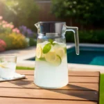 Jarra de Vidrio City con Tapa Verde Petroleo de 2 L - Imagen 2