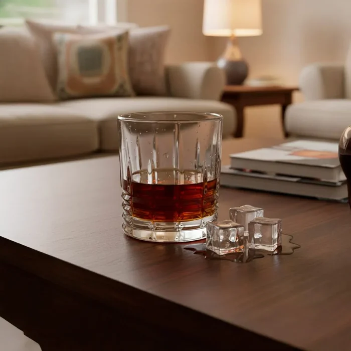 Set de Vasos Bajos Labrados de Vidrio Roca 333 ml | 11.2 oz 6 Piezas - Imagen 2